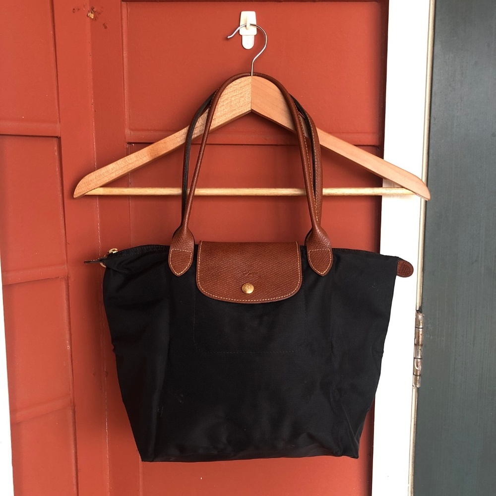 Black Longchamp Le Pliage Tote Bag S